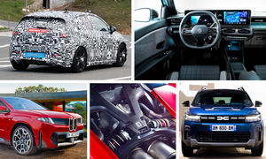 Eine Collage zeigt Fotos von fünf Autos, die 2025 starten.