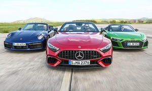 Porsche 911 Turbo Cabrio/Mercedes-AMG SL 63/Audi R8 Spyder V10 performance