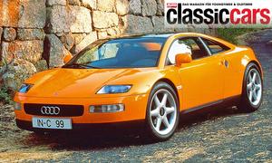 Der Audi Quattro Spyder (1991) stehend von schräg vorne.