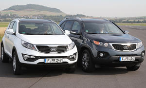 Kia Sorento 2.4 CVVT 4WD und Kia Sportage 2.0 CVVT 4WD im Klassenduell