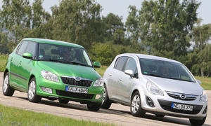 Opel Corsa und Skoda Fabia im Test