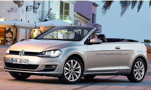 VW Golf VII Cabrio 2015 Entwurf Foto Photoshop Kompakt-Cabrio