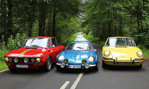 Classic Cars Porsche 911 T Lancia Fulva Renault Alpine A110 Vergleich Sportwagen Legenden