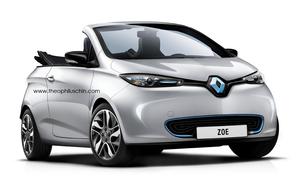 Renault Zoe 2013 Cabrio Elektroauto Kleinwagen Rendering Computer-Zeichnung Theophilus Chin 