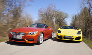 Vergleich Roadster BMW Z4 sDrive35is Porsche Boxster S