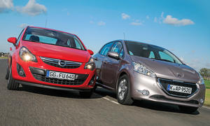 Bilder Opel Corsa Peugeot 208 Markenvergleich 