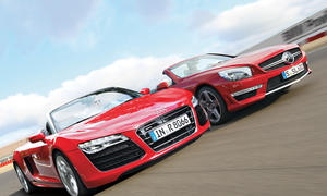 Audi R8 V10 Spyder Mercedes SL 63 AMG Bilder technische Daten Markenvergleich