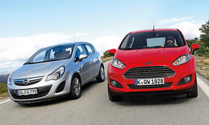 Bilder Ford Fiesta Opel Corsa Kompaktklasse Marken-Vergleich