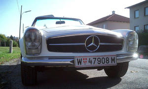 Mercedes SL Pagode gestohlen weiss Baujahr 1968 Diebstahl
