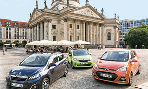 Peugeot 108 Skoda Citigo Hyundai i10 Vergleich Bilder technische Daten