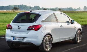 Opel Corsa 1.4 LPG Ecoflex 2015 Heck Fahraufnahme Kleinwagen Autogas