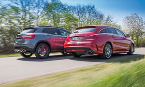 Mercedes CLA 250 4matic Shooting Brake Mercedes GLA 250 4matic Kombi SUV Konzept-Vergleich Test