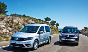 VW Caddy 2015 Facelift Renault Kangoo Kastenwagen Van Familienauto Vergleich