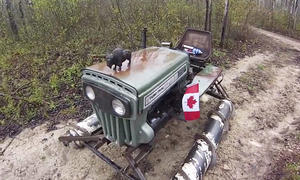 schlamm-raupen-traktor spinnen schaufelbagger video kanada verrückte fahrzeuge