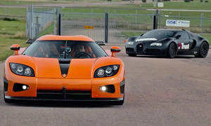 bugatti veyron koenigsegg ccxr video supersportwagen duell vergleich