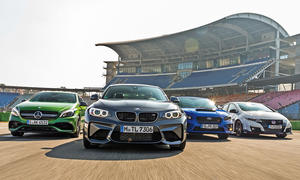 A 45 AMG, M2, WRX STI und Type R in Hockenheim