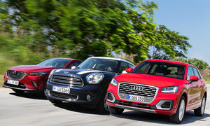 Vergleichstest: Audi Q2 vs. Mazda CX-3 und Mini Countryman