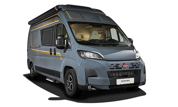 Das Bild zeigt den Bürstner B66 Campervan (2025) statisch von schräg vorne rechts fotografiert.