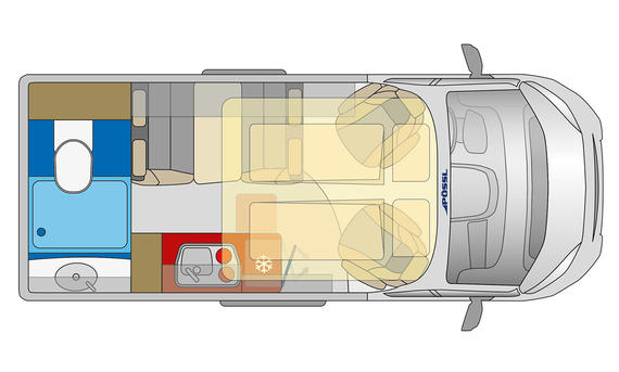 Pössl Concorde Compact (2025) - Pössl Das Bild zeigt die Grundrisszeichnung des Pössl Concorde Compact (2025).