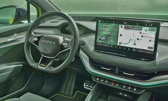 Skoda Enyaq RS Facelift (2025) - Skoda Cockpit des Skoda Enyaq RS Facelift (2025).