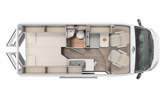 Grundriss des Carado CV602 Pro.