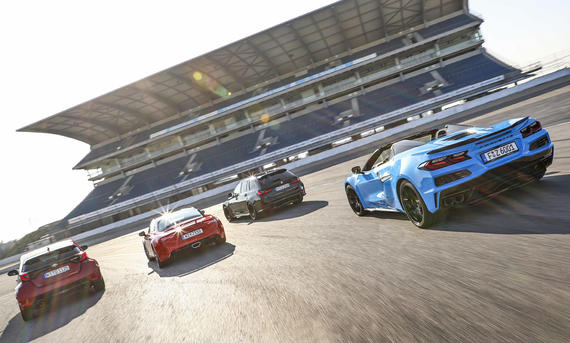 Toyota GR Yaris/Alpine A110 S/BMW M3 Competition Touring/Corvette Z06 - Daniela Loof Toyota GR Yaris/Alpine A110 S/BMW M3 Competition Touring/Corvette Z06