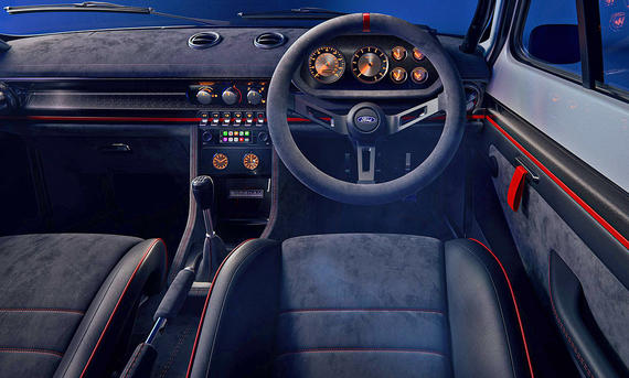 Das Cockpit des Boreham Ford Escort RS
