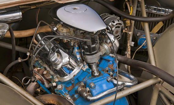Der Motor des Ford Mustang I Roadster Concept.