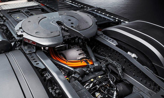 Mercedes eActros 600 (2024) - Mercedes Mercedes eActros 600 (2024); Teller für Anhänger und E-Motor an der Hinterachse