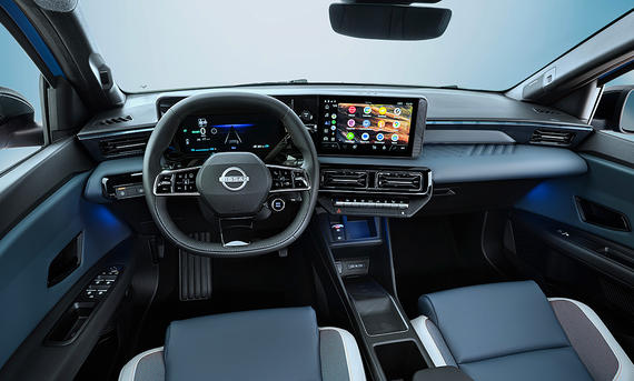 Das Cockpit des Nissan Micra (2025).