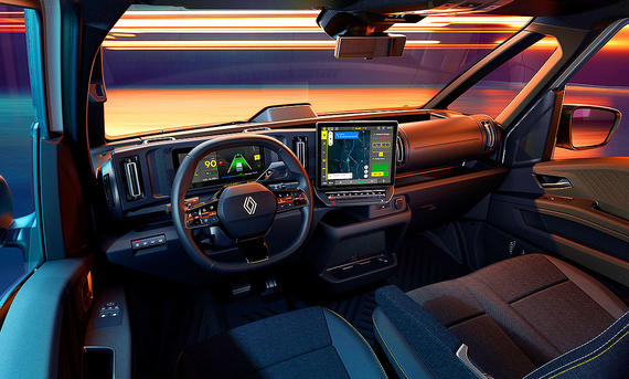 Renault Trafic E-Tech Electric (2026) - Renault Blick in den Innenraum des Renault Trafic E-Tech Electric (2026).