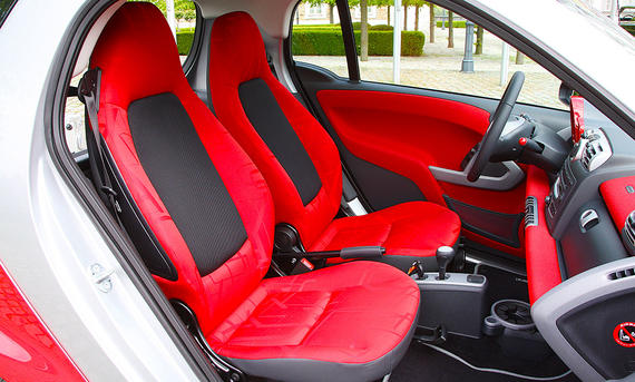 Die Sitze des Smart Fortwo. 