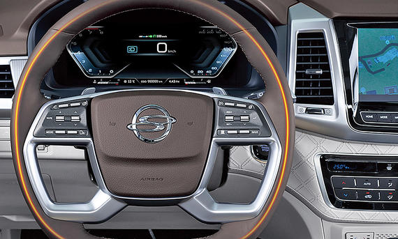 KGM Rexton Facelift (2021) - KGM Das Cockpit des KGM Rexton Facelift (2021).