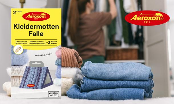 Die Kleidermotten-Falle lockt mit Pheromonen