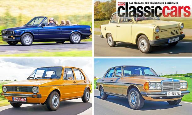 Kollage der der beliebtesten Oldtimer 2025