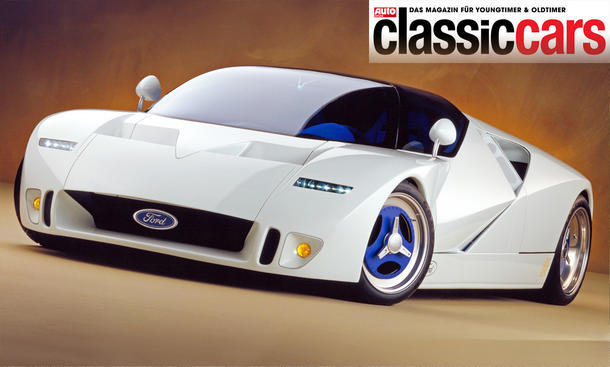 Der Ford GT90 stehend von schräg vorne
