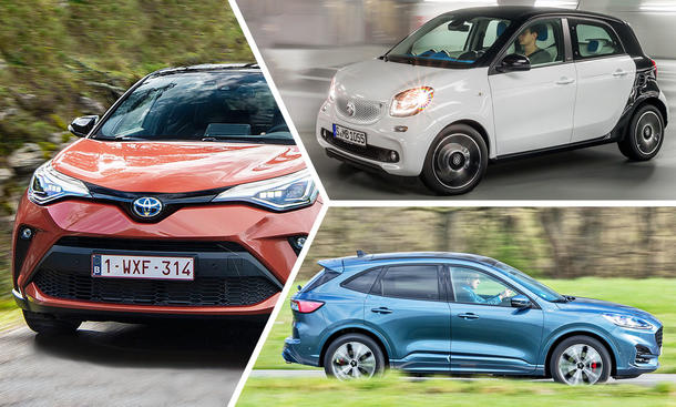 Pannenstatistik 2024 Liegenbleiber: Toyota C-HR, Smart ForFour, Ford Kuga