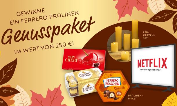 Gewinne ein Ferrero Pralinen Genuss-Paket