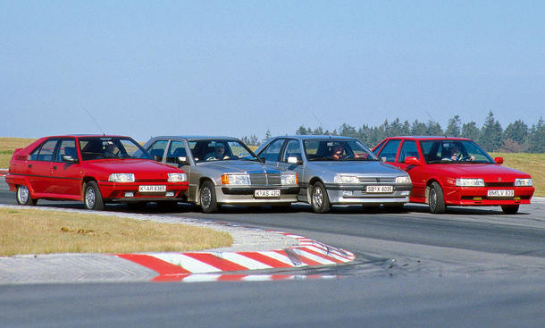 Citroën BX GTi 16V/Mercedes 190 E 2.3-16/Peugeot 405 MI 16/Renault 21 2L Turbo