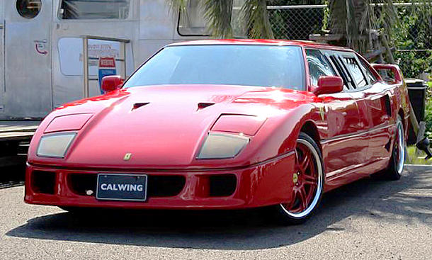 Ferrari F40 als Stretchlimousine