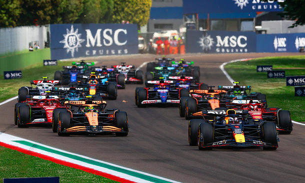 Der Start des Formel 1 2024 Imola-GP