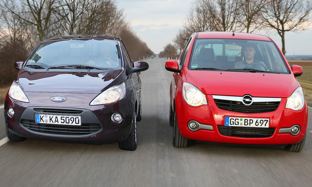 Im Vergleich: Ford Ka 1.2 und Opel Agila 1.2