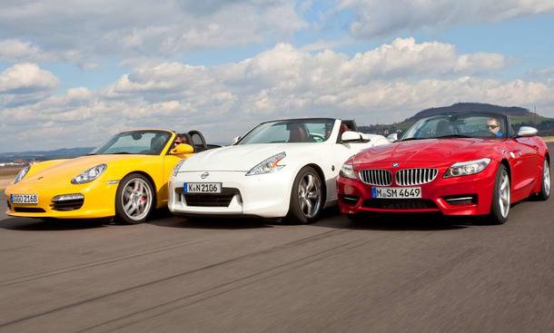 Roadster Vergleichstest Porsche Boxster S Gegen Bmw Z4 Und Nissan