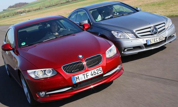 BMW 335i Coupé und Mercedes E 350 CGI BlueEFFICIENCY Coupé im Vergleichstest