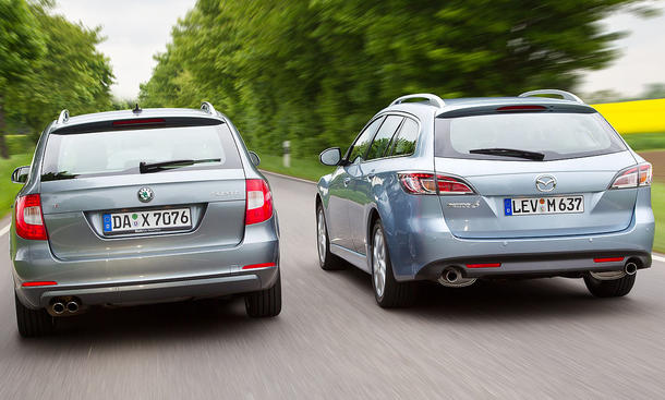 Mittelklasse-Kombis: Skoda Superb und Mazda 6 im Vergleichstest