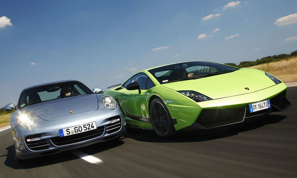 Lamborghini Gallardo und Porsche 911 Turbo S im Vergleichstest