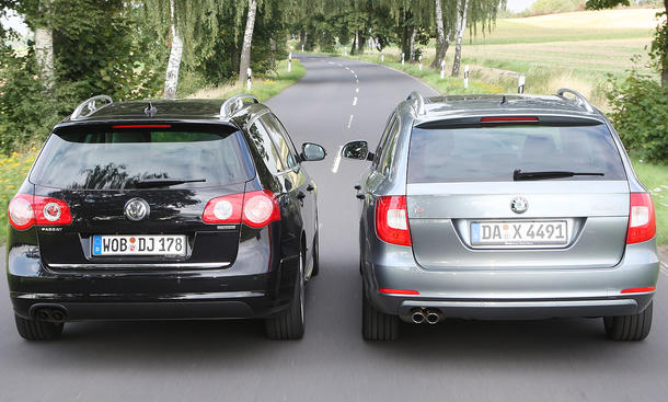 VW Passat Variant 2.0 TDI und Skoda Superb Combi 2.0 TDI im Vergleichstest der Kombis
