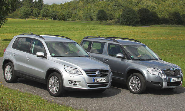 Vw Gegen Skoda Teil 5 Tiguan Und Yeti Im Vergleichstest