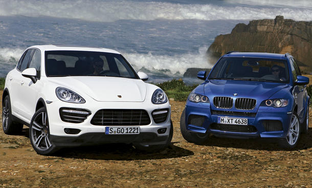 Porsche Cayenne Turbo und BMW X5 M im Vergleichstest der AUTO ZEITUNG