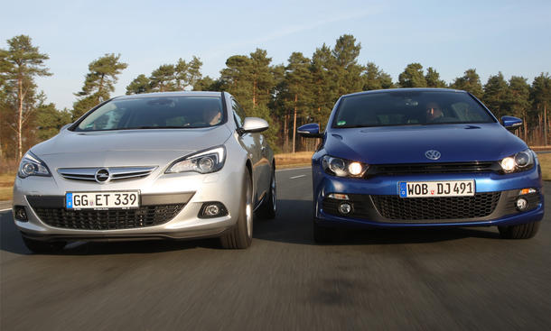 Opel Astra Gtc Gegen Vw Scirocco Im Test Autozeitung De
